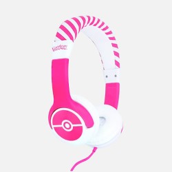 OTL Technologies Pokémon Pokéball Pink Kids Casques Avec fil Arceau Gaming Rose, Blanc